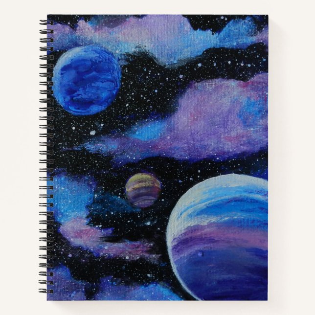 Carnet Espace de nébuleuse et de planètes (Devant)