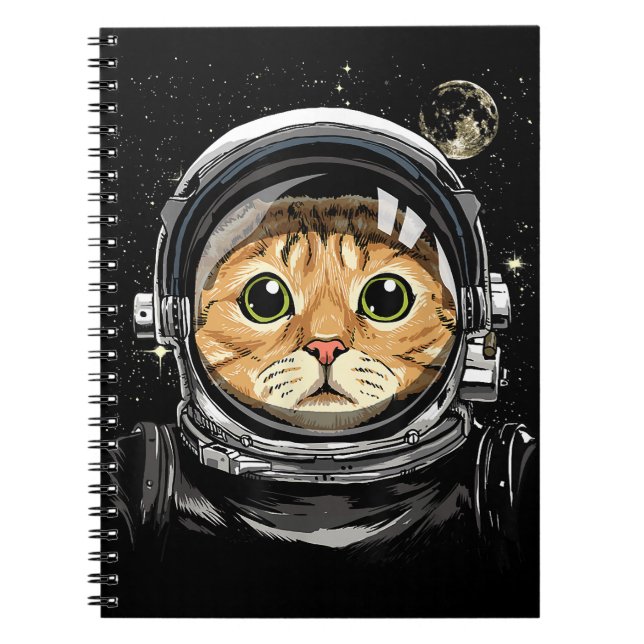 Carnet Espace extra-atmosphérique Chat Kitty Astronaut Vi (Devant)
