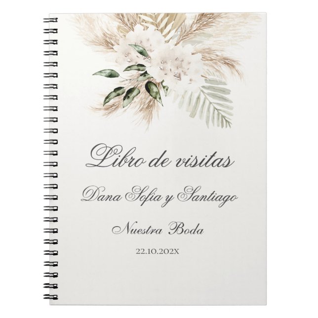 Carnet Espagnol Boho Mariage invité (Devant)