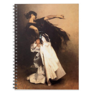 Carnet espagnol de danseur de Sargent de chanteur