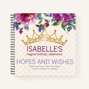 Carnet Espoirs et souhaits Couronne Floral Chic Design d'