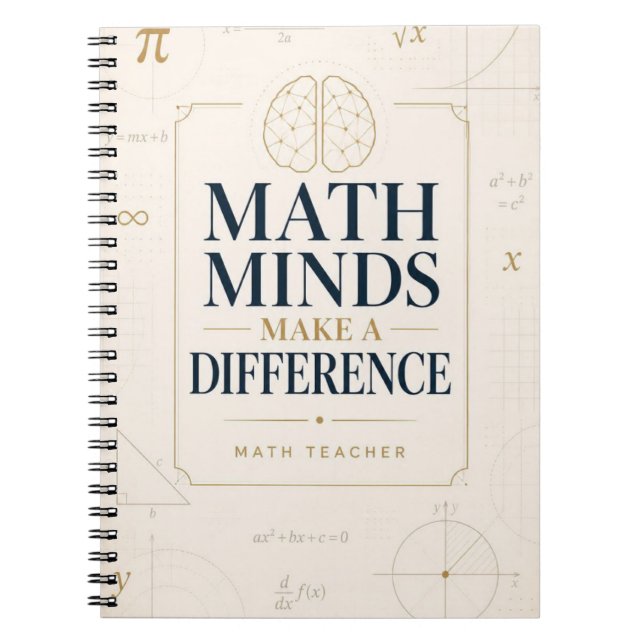 Carnet Esprits Maths Font une Différence Professeur Inspi (Devant)