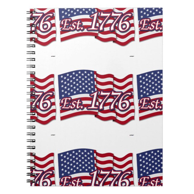 Carnet Est. Drapeau 1776 des États-Unis (Devant)