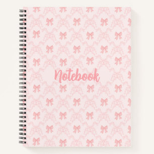 Carnet esthétique à nœud rose – Journal féminin et