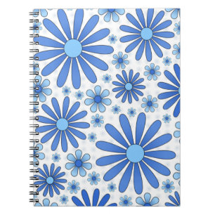 Carnet Esthétique Classique de Cottage Fleurie Bleue