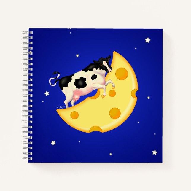 Carnet Et la vache a sauté sur la lune au fromage  (Devant)