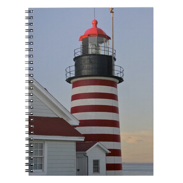Carnet États-Unis, Maine, Lubec. Phare de West Quoddy Hea (Devant)