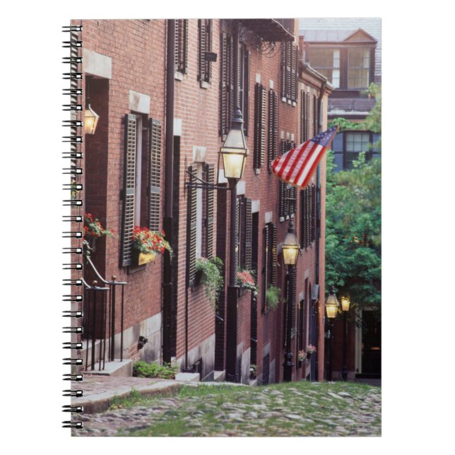 Carnet États-Unis, Massachusetts, Boston, Maisons le long (Devant)