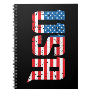 Carnet États-Unis patriotiques en rouge, blanc et bleu
