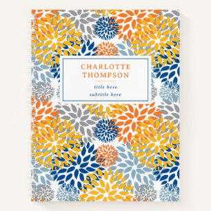 Carnet Été Floral Abstrait Couleurs vives Motif
