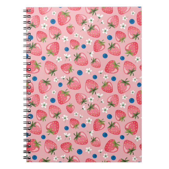 Carnet Eté fraise, arrière - plan caricaturale. (Devant)
