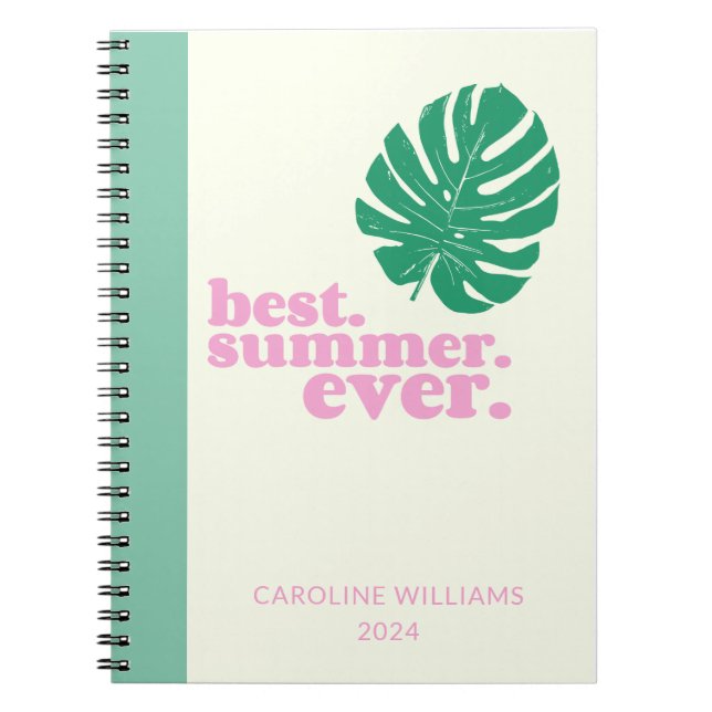 Carnet Eté Monstera Leaf Nature Personnalisée (Devant)
