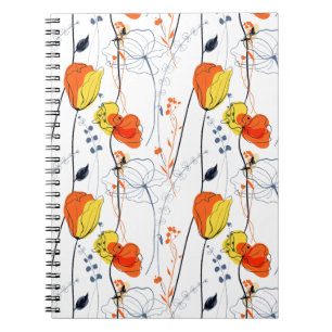Carnet Été tropical   Belles fleurs jaunes Design