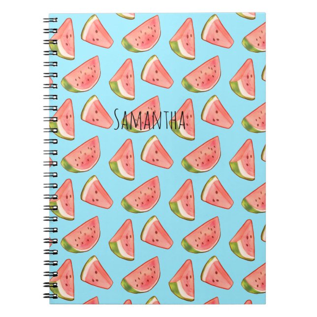 Carnet Été Watercolor Watermelon Slices (Devant)