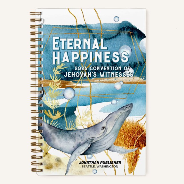 Carnet Eternal Happiness 2026 JW Convention Sealife (Recto)