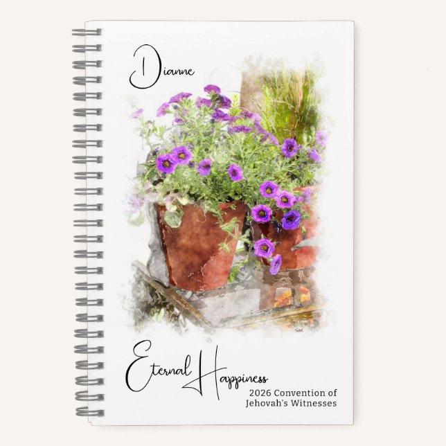 Carnet Eternal Happiness Floral 2026 JW Convention (Recto)