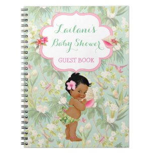 Carnet Ethnic Baby Tropical Hawaiian Douche Guest Book