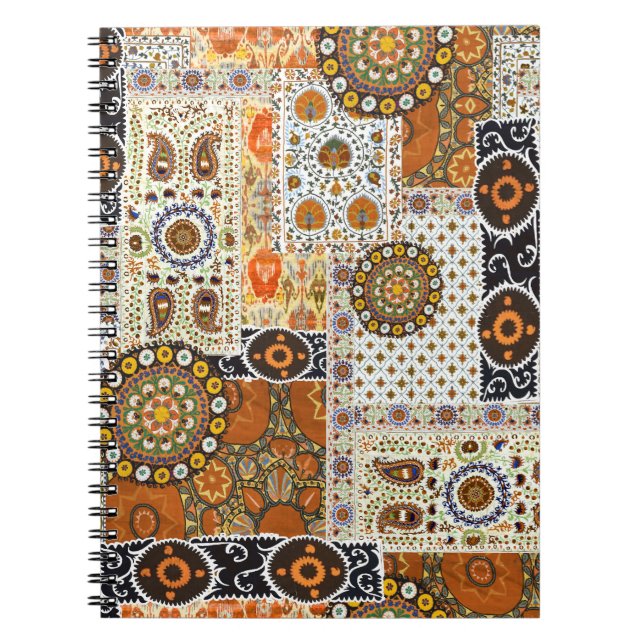 Carnet Ethnic Digital Abstrait : Motif sans faille (Devant)