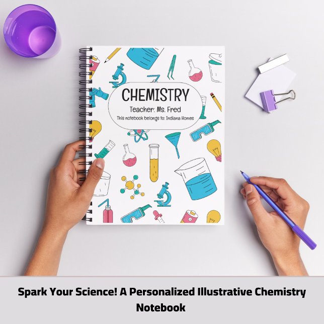 Carnet Étincelle Ta Science ! UNE CHIMIE personnalisée (Spark Your Science! A Personalized CHEMISTRY Notebook)