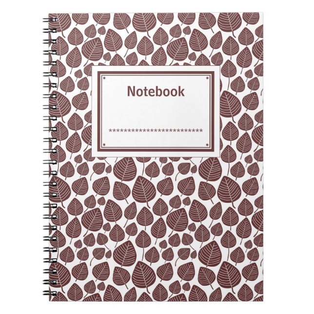 Carnet Étiqueté - Brown foncé et blanc (Devant)