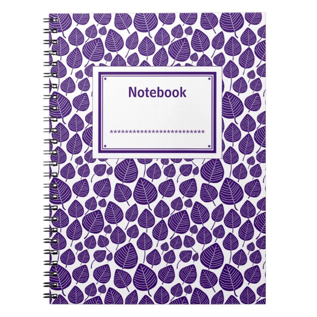 Carnet Étiqueté - Deep Purple sur Blanc (Devant)