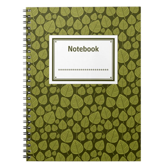 Carnet Étiqueté - Nuances d'olive 04 (Devant)