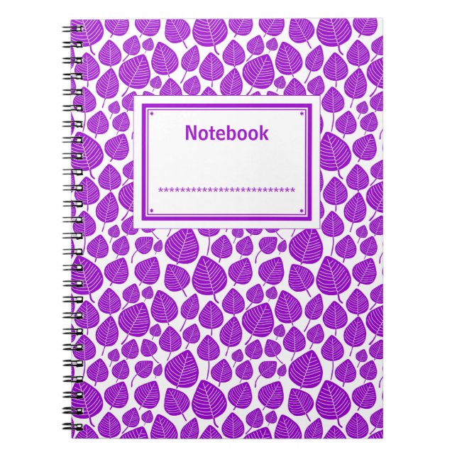 Carnet Étiqueté - Violet sur blanc (Devant)
