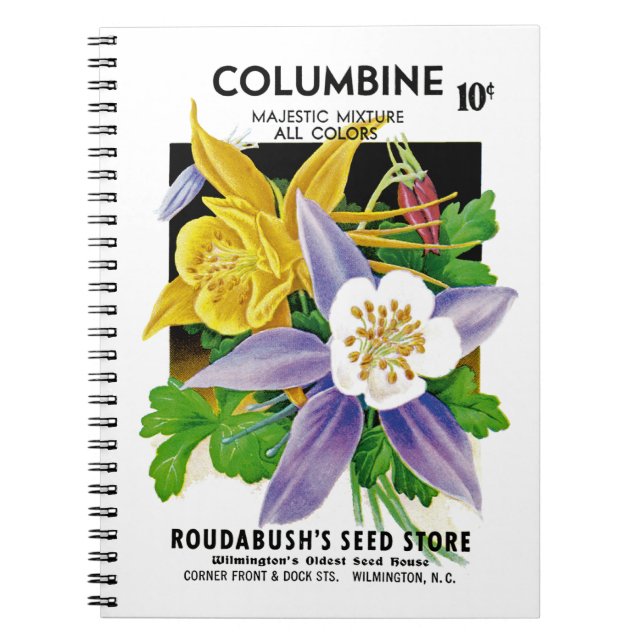Carnet Étiquette Columbine Seed Packet (Devant)