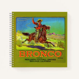 Carnet étiquette de caisses de fruits Bronco dans les ann