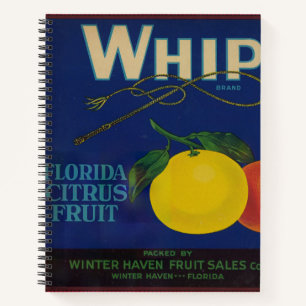 Carnet Étiquette de fruits vintage à argile de whip