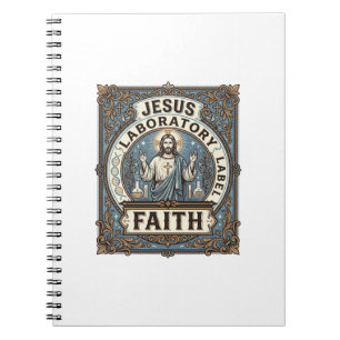 Carnet étiquette de laboratoire de Jésus Foi étiquette de