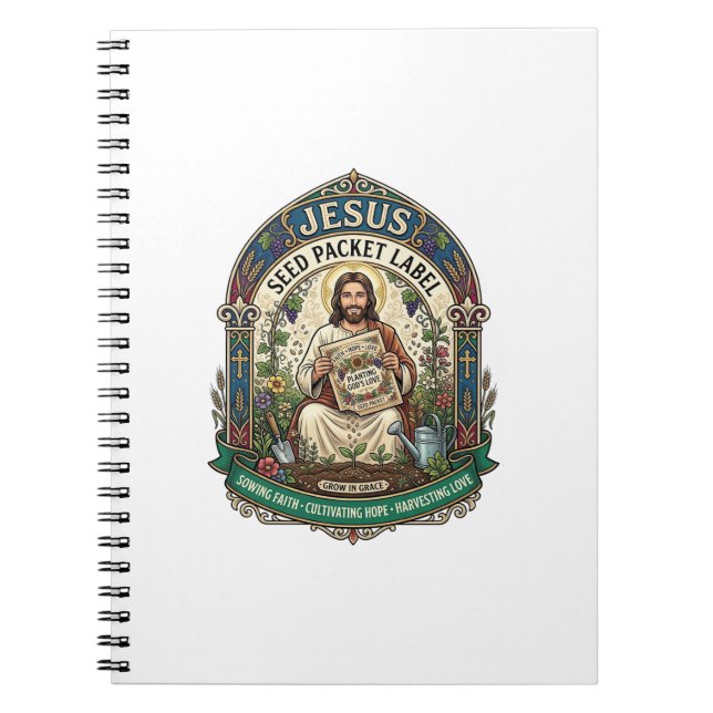Carnet étiquette de paquet de graines de Jésus étiquette  (Devant)
