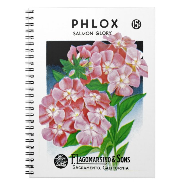 Carnet Étiquette de paquets de semences Phlox (Devant)