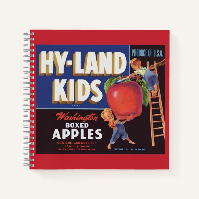 Carnet Étiquette de pommes de Washington Hyland Kids des  (Devant)