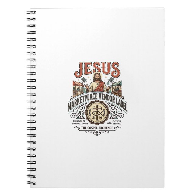 Carnet Étiquette de vendeur du marché de Jésus Marché de  (Devant)
