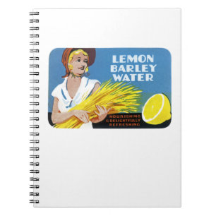 Carnet Étiquette d'eau citron-orge