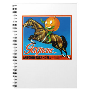 Carnet Étiquette orange Gagnant
