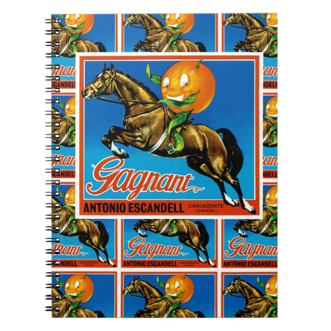 Carnet Étiquette orange Gagnant (Devant)