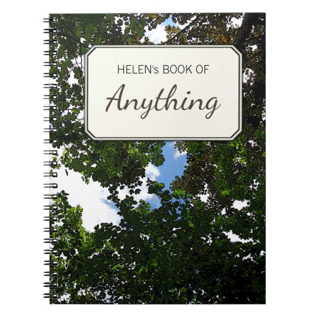 Carnet Étiquette personnalisé par motif botanique de (Devant)