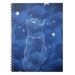Carnet étoilé de chat