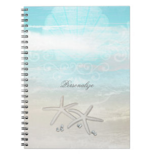 Carnet Étoile de mer blanche de plage élégante chic d'été
