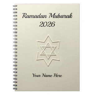 Carnet Étoile Islamique Élégante en Relief