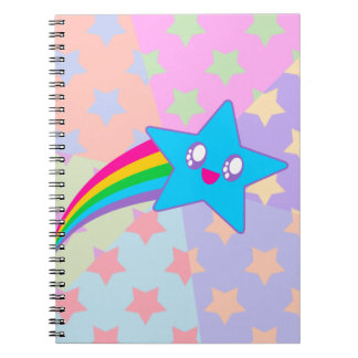 Carnet Étoiles arc-en-ciel Rave Kawaii