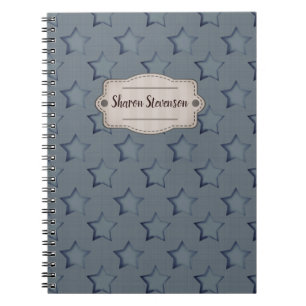 Carnet étoiles bleues