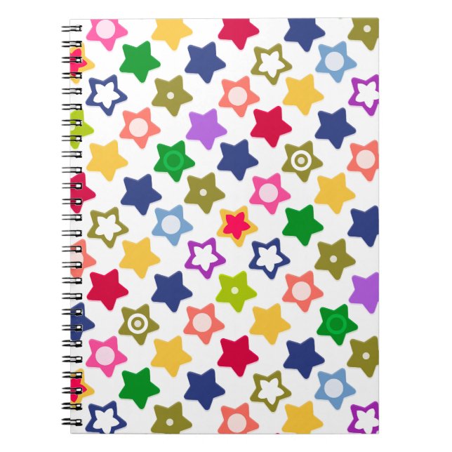 Carnet Étoiles brillantes, brillantes, étoiles, multicolo (Devant)