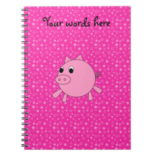 Carnet Étoiles mignonnes de rose de porc