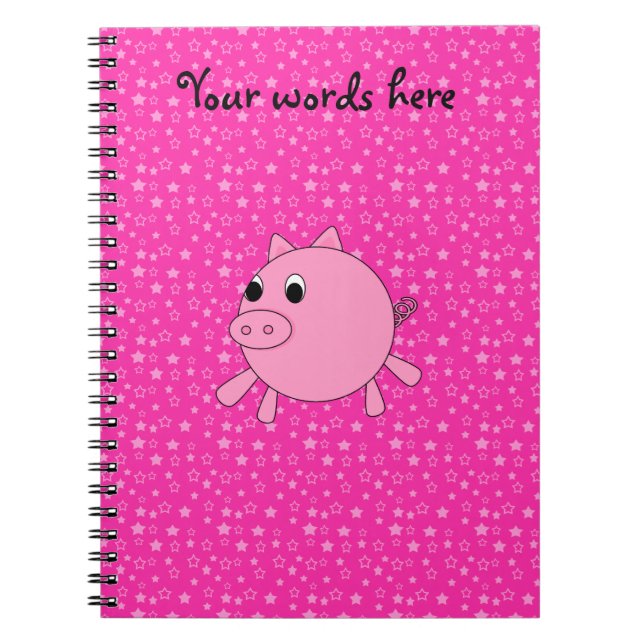 Carnet Étoiles mignonnes de rose de porc (Devant)