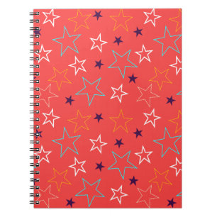 Carnet Étoiles Motif Orange