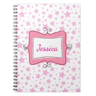 Carnet Etoiles roses Cadre Doodle