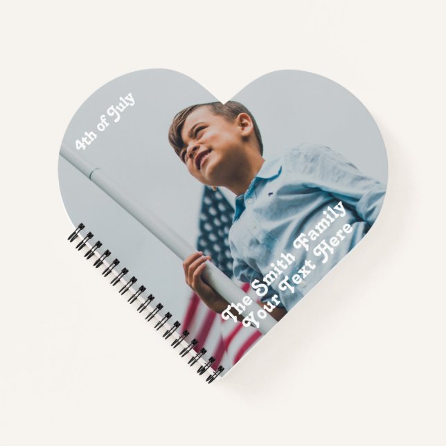 Carnet Étoiles vintages rayures Amérique drapeau photo pe (Devant)